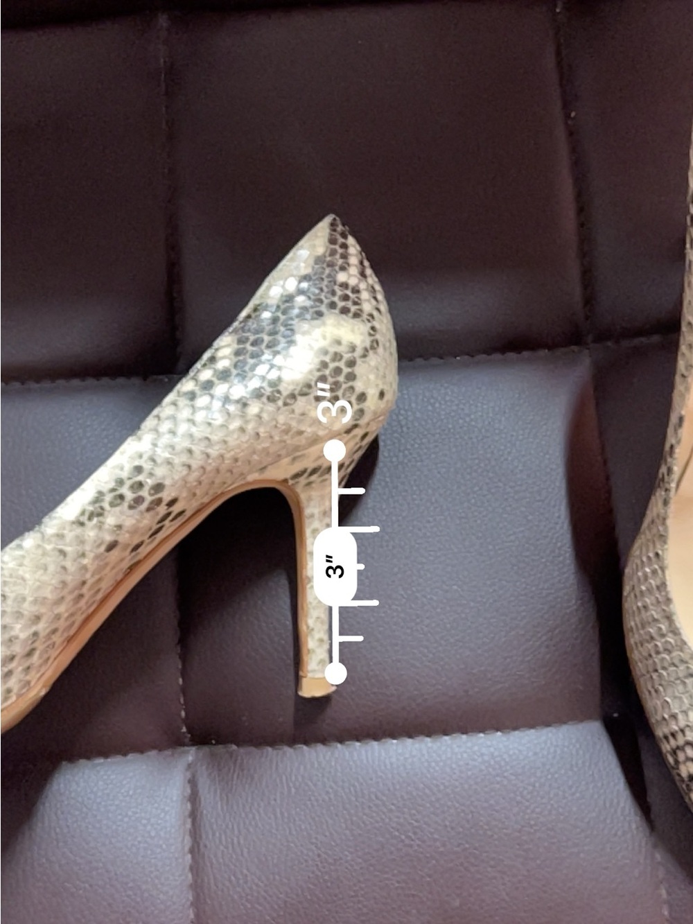 Jimmy Choo Beige and Brown Snakeskin Pointed-Toe Pumps - Picture 9 of 9